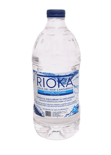 Agua de Mar Isotónica con Stevia · Rioka · 12 Botellas de 1 Litro